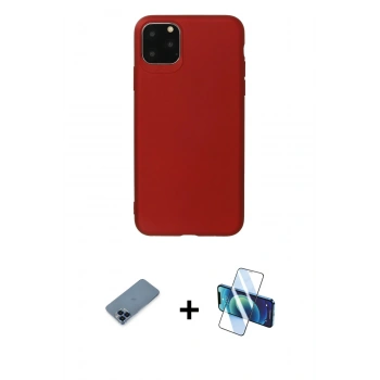 MARSİLYAN™- iPhone 11 Pro Max Kılıf Kozmos Yansıma Özel Seri - Siyah 3D Antistatik Seramik Nano Ekran Koruyucu + Metal Kamera Lens Koruma Cam - MI