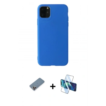 MARSİLYAN™- iPhone 11 Pro Max Kılıf Kozmos Yansıma Özel Seri - Siyah 3D Antistatik Seramik Nano Ekran Koruyucu + Metal Kamera Lens Koruma Cam - MR