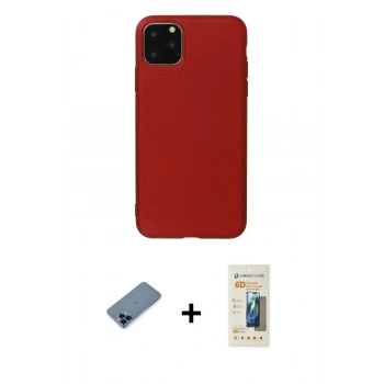 MARSİLYAN™- iPhone 11 Pro Max Kılıf Kozmos Yansıma Özel Seri - Siyah 6D Mat Seramik Hayalet Nano Ekran Koruyucu + Metal Kamera Lens Koruma Cam - MI