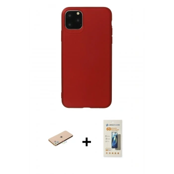 MARSİLYAN™- iPhone 11 Pro Max Kılıf Kozmos Yansıma Özel Seri - Siyah 6D Mat Seramik Hayalet Nano Ekran Koruyucu + Renkli Kamera Lens Koruma Cam - MI