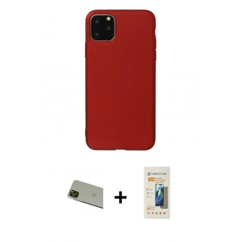 MARSİLYAN™- iPhone 11 Pro Max Kılıf Kozmos Yansıma Özel Seri - Siyah 6D Mat Seramik Hayalet Nano Ekran Koruyucu + Rainbow Kamera Lens Koruma Cam - YL