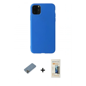 MARSİLYAN™- iPhone 11 Pro Max Kılıf Kozmos Yansıma Özel Seri - Siyah 6D Mat Seramik Hayalet Nano Ekran Koruyucu + Metal Kamera Lens Koruma Cam - GD