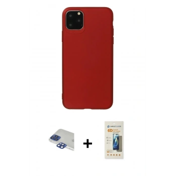 MARSİLYAN™- iPhone 11 Pro Max Kılıf Kozmos Yansıma Özel Seri - Siyah 6D Mat Seramik Hayalet Nano Ekran Koruyucu + Pers Alüminyum Kamera Lens - LT