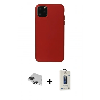 MARSİLYAN™- iPhone 11 Pro Max Kılıf Kozmos Yansıma Özel Seri - Siyah Bilvis Hayalet Cam Ekran Koruyucu + Pers Alüminyum Kamera Lens - SH