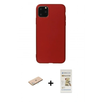 MARSİLYAN™- iPhone 11 Pro Max Kılıf Kozmos Yansıma Özel Seri - Siyah Mat Seramik Nano Ekran Koruyucu + Renkli Kamera Lens Koruma Cam - MI