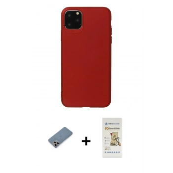 MARSİLYAN™- iPhone 11 Pro Max Kılıf Kozmos Yansıma Özel Seri - Siyah Mat Seramik Nano Ekran Koruyucu + Metal Kamera Lens Koruma Cam - MR