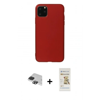 MARSİLYAN™- iPhone 11 Pro Max Kılıf Kozmos Yansıma Özel Seri - Siyah Mat Seramik Nano Ekran Koruyucu + Pers Alüminyum Kamera Lens - SH