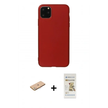 MARSİLYAN™- iPhone 11 Pro Max Kılıf Kozmos Yansıma Özel Seri - Siyah Mat Seramik Nano Ekran Koruyucu + Renkli Kamera Lens Koruma Cam - PE