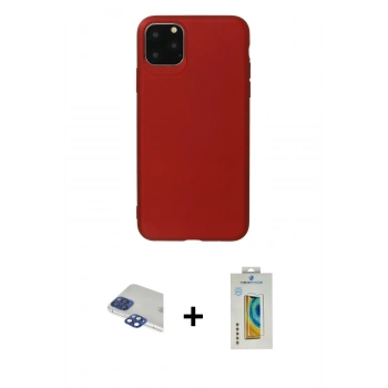 MARSİLYAN™- iPhone 11 Pro Max Kılıf Kozmos Yansıma Özel Seri - Siyah Polymer Nano Ekran Koruyucu + Pers Alüminyum Kamera Lens - LT