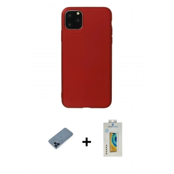 MARSİLYAN™- iPhone 11 Pro Max Kılıf Kozmos Yansıma Özel Seri - Siyah Polymer Nano Ekran Koruyucu + Metal Kamera Lens Koruma Cam - MI