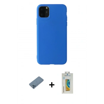 MARSİLYAN™- iPhone 11 Pro Max Kılıf Kozmos Yansıma Özel Seri - Siyah Polymer Nano Ekran Koruyucu + Shine Kamera Lens Koruma Cam - MI
