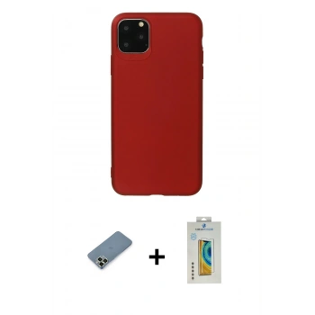 MARSİLYAN™- iPhone 11 Pro Max Kılıf Kozmos Yansıma Özel Seri - Siyah Polymer Nano Ekran Koruyucu + Metal Kamera Lens Koruma Cam - AKYL
