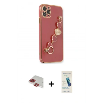 MARSİLYAN™- iPhone 11 Pro Max Kılıf Nova Işık Prime - Şeffaf Pasifik Cam Ekran Koruyucu + Pers Alüminyum Kamera Lens - KI