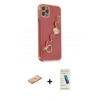 MARSİLYAN™- iPhone 11 Pro Max Kılıf Nova Işık Prime - Şeffaf Pasifik Cam Ekran Koruyucu + Renkli Kamera Lens Koruma Cam - TU