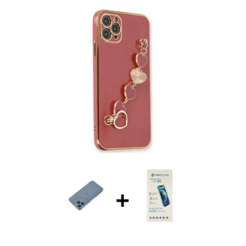 MARSİLYAN™- iPhone 11 Pro Max Kılıf Nova Işık Prime - Şeffaf Pasifik Cam Ekran Koruyucu + Shine Kamera Lens Koruma Cam - MI