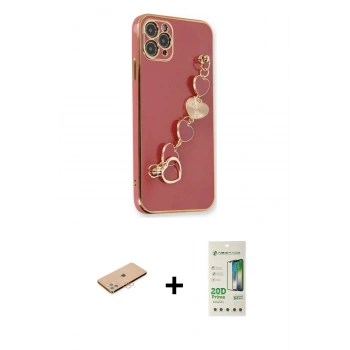 MARSİLYAN™- iPhone 11 Pro Max Kılıf Nova Işık Prime - Siyah 20D Premium Cam Ekran Koruyucu + Renkli Kamera Lens Koruma Cam - PE