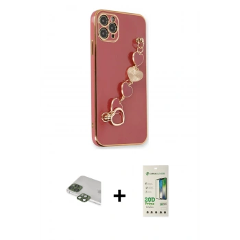 MARSİLYAN™- iPhone 11 Pro Max Kılıf Nova Işık Prime - Siyah 20D Premium Cam Ekran Koruyucu + Pers Alüminyum Kamera Lens - YL