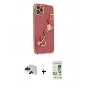MARSİLYAN™- iPhone 11 Pro Max Kılıf Nova Işık Prime - Siyah 20D Premium Cam Ekran Koruyucu + Pers Alüminyum Kamera Lens - SH