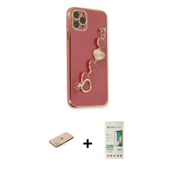MARSİLYAN™- iPhone 11 Pro Max Kılıf Nova Işık Prime - Siyah 20D Premium Cam Ekran Koruyucu + Renkli Kamera Lens Koruma Cam - SI