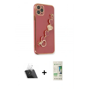 MARSİLYAN™- iPhone 11 Pro Max Kılıf Nova Işık Prime - Siyah 20D Premium Cam Ekran Koruyucu + Kamera Lens Koruma Cam - SF