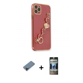 MARSİLYAN™- iPhone 11 Pro Max Kılıf Nova Işık Prime - Siyah 34D Hayalet Izgaralı Cam + Metal Kamera Lens Koruma Cam - SH