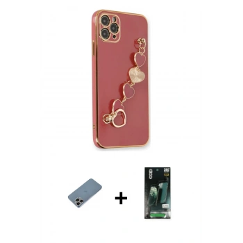 MARSİLYAN™- iPhone 11 Pro Max Kılıf Nova Işık Prime - Siyah 360 Mat Full Body Arka Koruyucu + Shine Kamera Lens Koruma Cam - GI