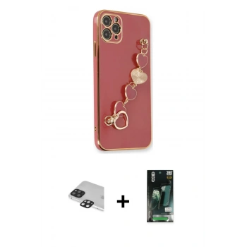 MARSİLYAN™- iPhone 11 Pro Max Kılıf Nova Işık Prime - Siyah 360 Mat Full Body Arka Koruyucu + Pers Alüminyum Kamera Lens - SH