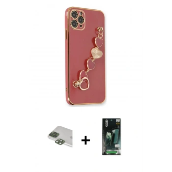 MARSİLYAN™- iPhone 11 Pro Max Kılıf Nova Işık Prime - Siyah 360 Mat Full Body Arka Koruyucu + Pers Alüminyum Kamera Lens - YL