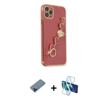 MARSİLYAN™- iPhone 11 Pro Max Kılıf Nova Işık Prime - Siyah 3D Antistatik Cam Ekran Koruyucu + Metal Kamera Lens Koruma Cam - MI