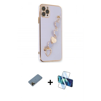 MARSİLYAN™- iPhone 11 Pro Max Kılıf Nova Işık Prime - Siyah 3D Antistatik Seramik Nano Ekran Koruyucu + Shine Kamera Lens Koruma Cam - GD