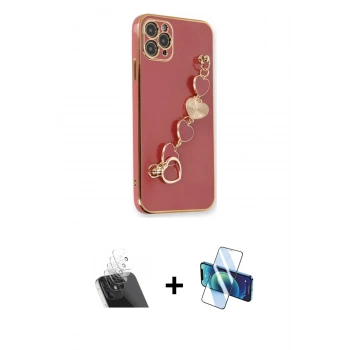 MARSİLYAN™- iPhone 11 Pro Max Kılıf Nova Işık Prime - Siyah 3D Antistatik Seramik Nano Ekran Koruyucu + Kamera Lens Koruma Cam - SF