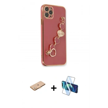 MARSİLYAN™- iPhone 11 Pro Max Kılıf Nova Işık Prime - Siyah 3D Antistatik Seramik Nano Ekran Koruyucu + Renkli Kamera Lens Koruma Cam - TU