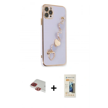 MARSİLYAN™- iPhone 11 Pro Max Kılıf Nova Işık Prime - Siyah 6D Mat Seramik Hayalet Nano Ekran Koruyucu + Pers Alüminyum Kamera Lens - KI