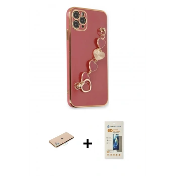 MARSİLYAN™- iPhone 11 Pro Max Kılıf Nova Işık Prime - Siyah 6D Mat Seramik Hayalet Nano Ekran Koruyucu + Renkli Kamera Lens Koruma Cam - MI