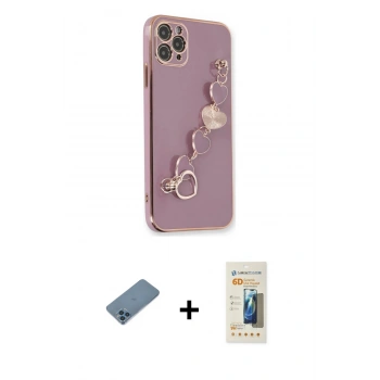 MARSİLYAN™- iPhone 11 Pro Max Kılıf Nova Işık Prime - Siyah 6D Mat Seramik Hayalet Nano Ekran Koruyucu + Shine Kamera Lens Koruma Cam - MI
