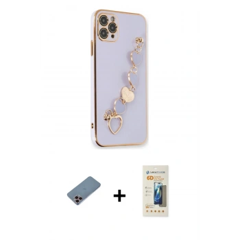 MARSİLYAN™- iPhone 11 Pro Max Kılıf Nova Işık Prime - Siyah 6D Mat Seramik Hayalet Nano Ekran Koruyucu + Shine Kamera Lens Koruma Cam - PE