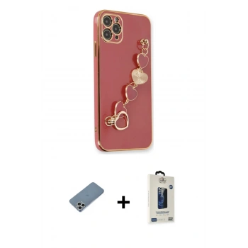 MARSİLYAN™- iPhone 11 Pro Max Kılıf Nova Işık Prime - Siyah Bilvis Hayalet Cam Ekran Koruyucu + Shine Kamera Lens Koruma Cam - GS