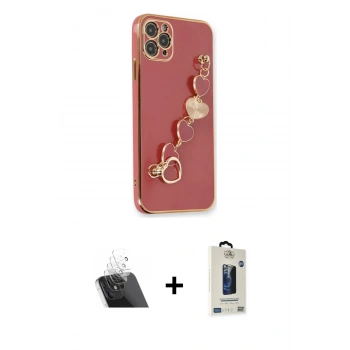 MARSİLYAN™- iPhone 11 Pro Max Kılıf Nova Işık Prime - Siyah Bilvis Hayalet Cam Ekran Koruyucu + Kamera Lens Koruma Cam - SF