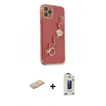 MARSİLYAN™- iPhone 11 Pro Max Kılıf Nova Işık Prime - Siyah Bilvis Hayalet Cam Ekran Koruyucu + Renkli Kamera Lens Koruma Cam - SI
