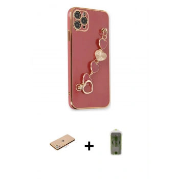 MARSİLYAN™- iPhone 11 Pro Max Kılıf Nova Işık Prime - Siyah Joko Magic 5D Hayalet Cam + Renkli Kamera Lens Koruma Cam - PE