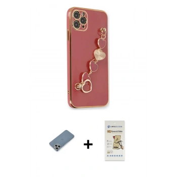 MARSİLYAN™- iPhone 11 Pro Max Kılıf Nova Işık Prime - Siyah Mat Seramik Nano Ekran Koruyucu + Metal Kamera Lens Koruma Cam - GS