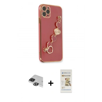 MARSİLYAN™- iPhone 11 Pro Max Kılıf Nova Işık Prime - Siyah Mat Seramik Nano Ekran Koruyucu + Pers Alüminyum Kamera Lens - SH