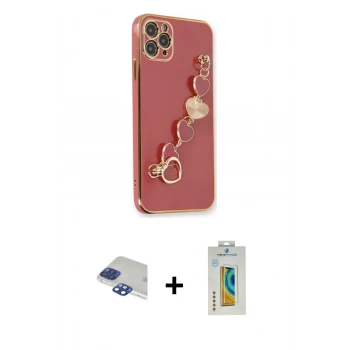MARSİLYAN™- iPhone 11 Pro Max Kılıf Nova Işık Prime - Siyah Polymer Nano Ekran Koruyucu + Pers Alüminyum Kamera Lens - LT