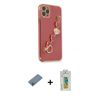 MARSİLYAN™- iPhone 11 Pro Max Kılıf Nova Işık Prime - Siyah Polymer Nano Ekran Koruyucu + Shine Kamera Lens Koruma Cam - SABE