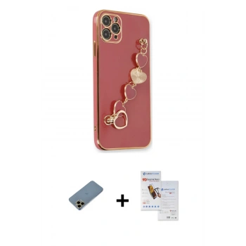 MARSİLYAN™- iPhone 11 Pro Max Kılıf Nova Işık Prime - Siyah Seramik Nano Ekran Koruyucu + Shine Kamera Lens Koruma Cam - GD