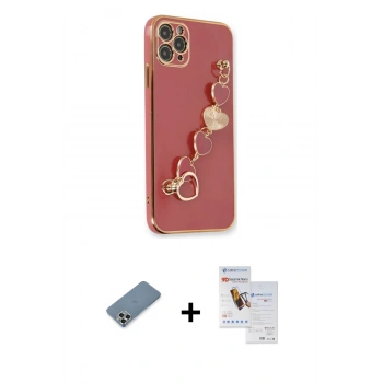 MARSİLYAN™- iPhone 11 Pro Max Kılıf Nova Işık Prime - Siyah Seramik Nano Ekran Koruyucu + Metal Kamera Lens Koruma Cam - GS