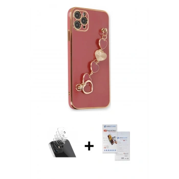MARSİLYAN™- iPhone 11 Pro Max Kılıf Nova Işık Prime - Siyah Seramik Nano Ekran Koruyucu + Kamera Lens Koruma Cam - SF