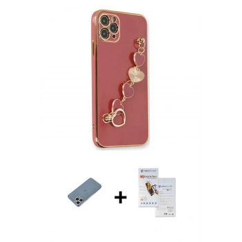 MARSİLYAN™- iPhone 11 Pro Max Kılıf Nova Işık Prime - Siyah Seramik Nano Ekran Koruyucu + Shine Kamera Lens Koruma Cam - GS