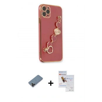 MARSİLYAN™- iPhone 11 Pro Max Kılıf Nova Işık Prime - Siyah Seramik Nano Ekran Koruyucu + Metal Kamera Lens Koruma Cam - SH