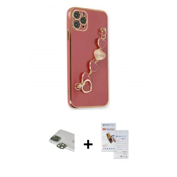 MARSİLYAN™- iPhone 11 Pro Max Kılıf Nova Işık Prime - Siyah Seramik Nano Ekran Koruyucu + Pers Alüminyum Kamera Lens - YL